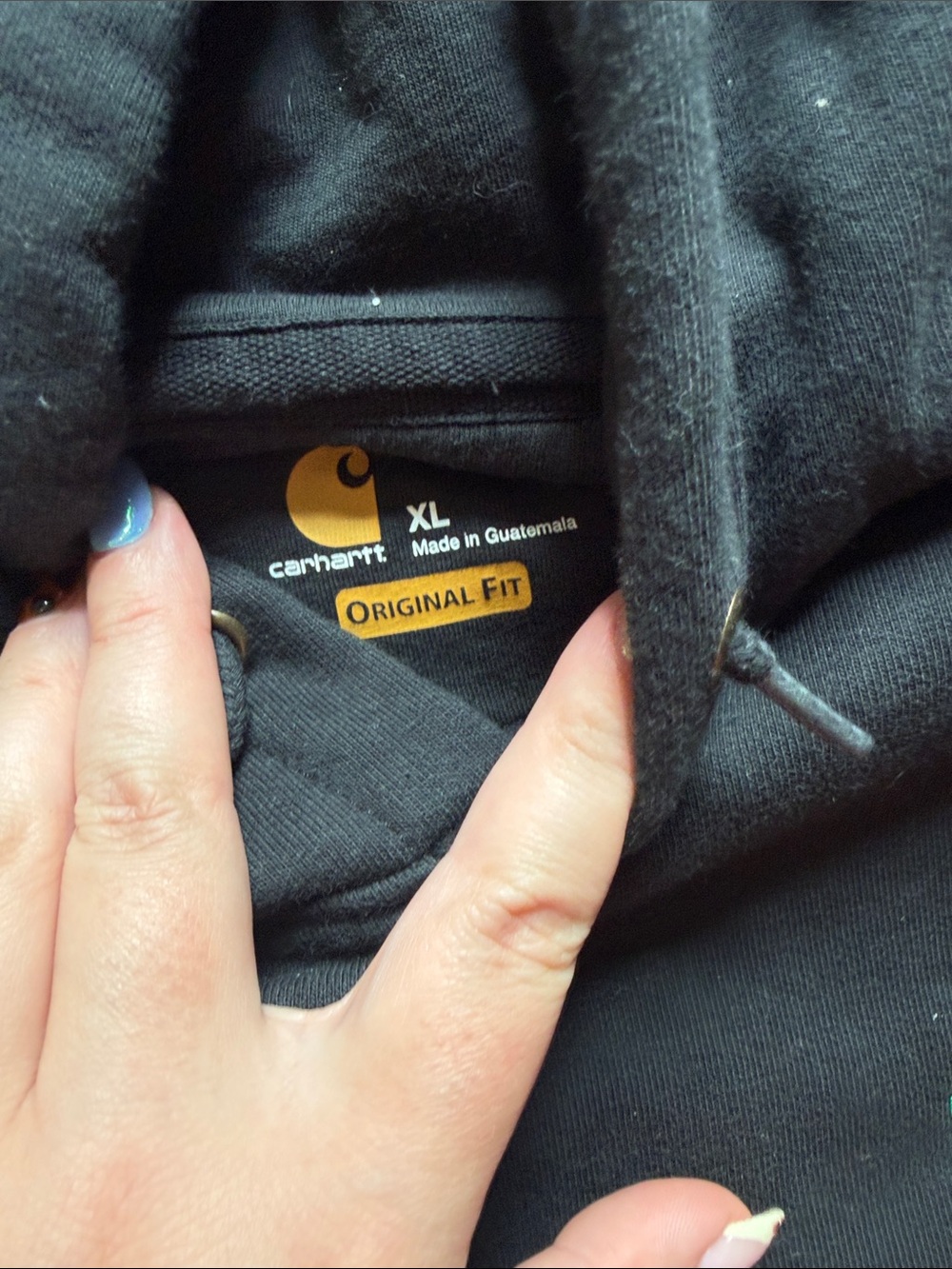 B66 Carhartt Rain Defender Men’s XL Hoodie w Business Logo, VGUC - Picture 2 of 6